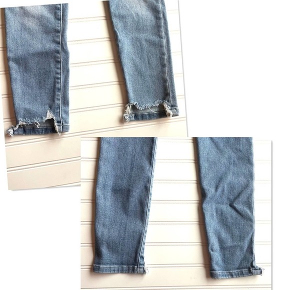 FRAME Denim Raw Hem Jeans Le High Skinny Paltrow Blue Size 25 US 2 Streetwear - Picture 7 of 10